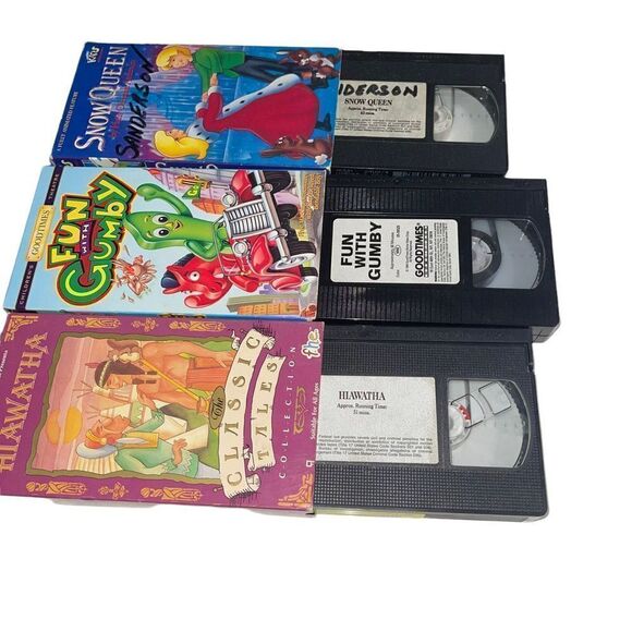 Cartoon VHS Tape Kids Bundle -‎ Felix, Bugs Bunny, Gumby, Hiawatha & Tom & Jerry - Picture 3 of 4